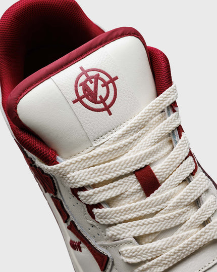 Vicinity Akimbo Low Crimson Red Close Up Laces