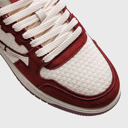 Vicinity Akimbo Low Rombo Wine Red Close Up 4