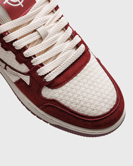Vicinity Akimbo Low Rombo Wine Red Close Up 4