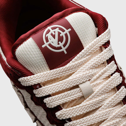 Vicinity Akimbo Low Rombo Wine Red Close Up 3