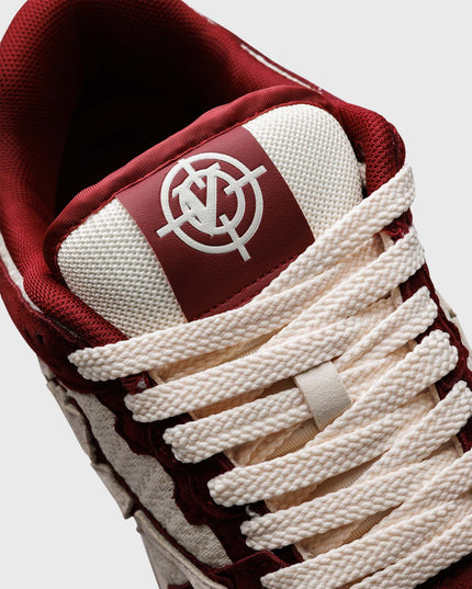 Vicinity Akimbo Low Rombo Wine Red Close Up 3