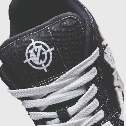 Vicinity Akimbo Lows Sneaker Denim Black bovenaanzicht detail