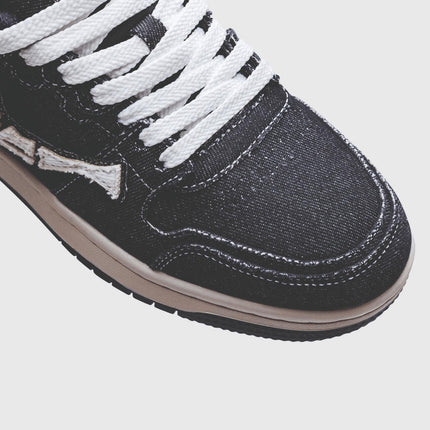 Vicinity Akimbo Lows Sneaker Denim Black detail neus