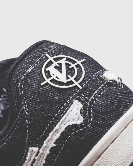 Vicinity Akimbo Lows Sneaker Denim Black detail logo