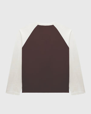 Vicinity Hall Of Fame Longsleeve Bruin Creme achteraanzicht no model