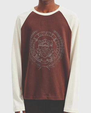 Vicinity Hall Of Fame Longsleeve Bruin Creme vooraanzicht