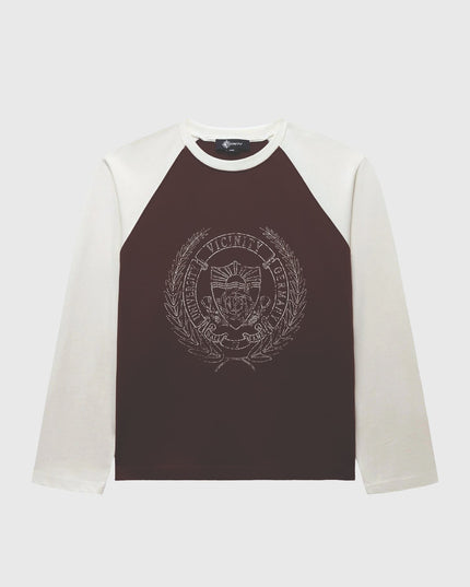 Vicinity Hall Of Fame Longsleeve Bruin Creme vooraanzicht  no model