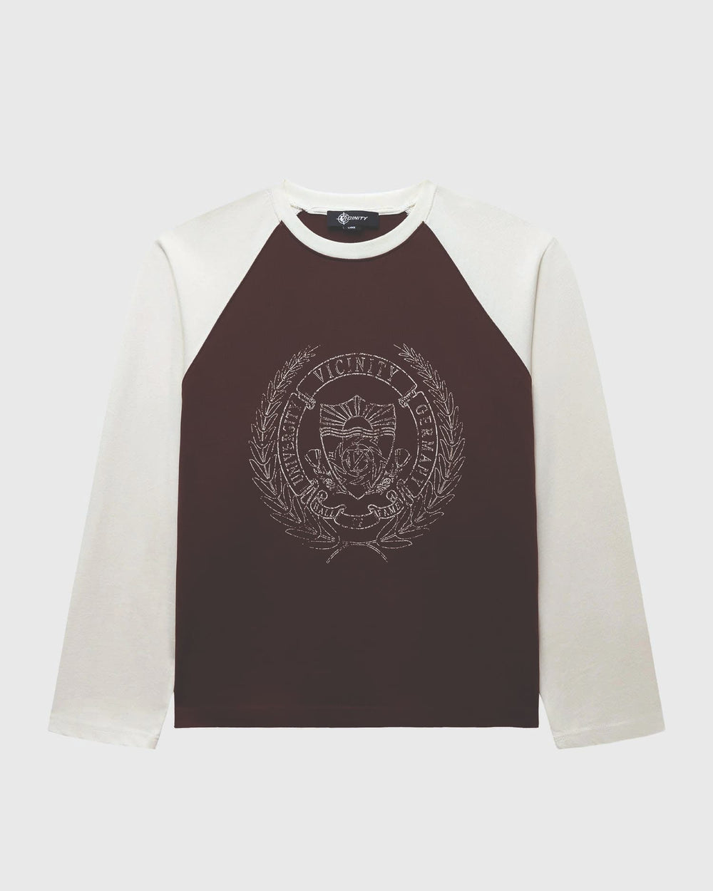 Vicinity Hall Of Fame Longsleeve Bruin Creme vooraanzicht