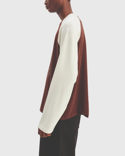 Vicinity Hall Of Fame Longsleeve Bruin Creme zijaanicht