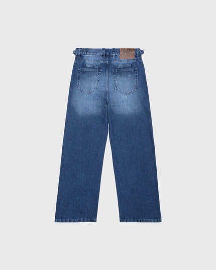 Vicinity Mirage Denim Geel Met Model Achterkant