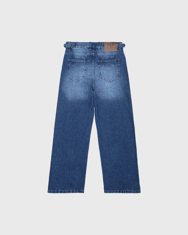 Vicinity Mirage Denim Geel Met Model Achterkant