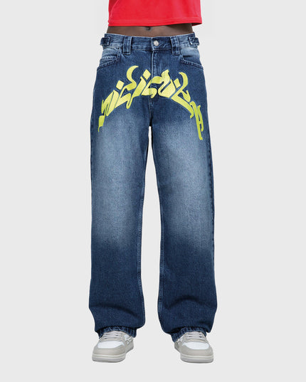 Vicinity Mirage Denim Geel Met Model