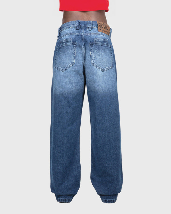 Vicinity Mirage Denim Geel Met Model Achterkant