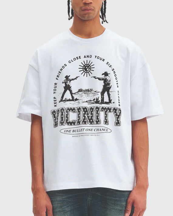 Vicinity Six Shooter Dual t-Shirt Wit vooraanzicht