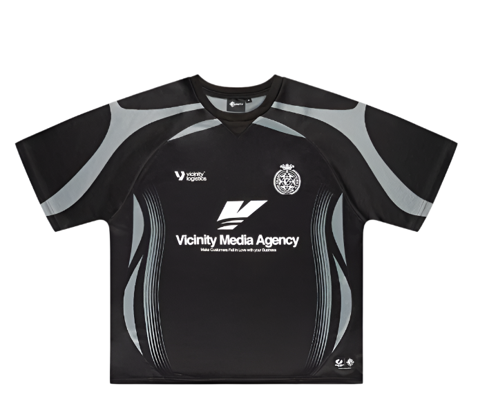 Vicinity Wave Jersey Zwart van de voorkant