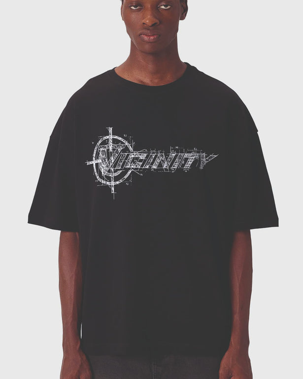 Vicinity Architecture t-Shirt Zwart vooraanzicht model