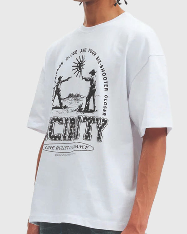 Vicinity Six Shooter Dual t-Shirt Wit zijaanzicht