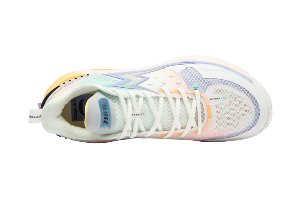 361 Degrees BIG3 5.0 - WIND RISES Basketbalschoen Wit/Geel/Grijs