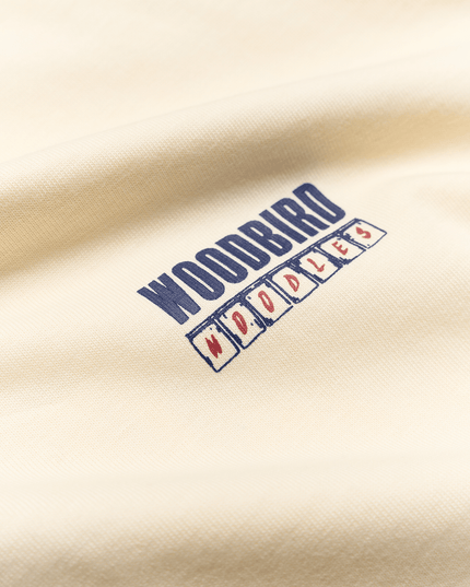 Woodbird Balo Cart T-shirt Gebroken Wit