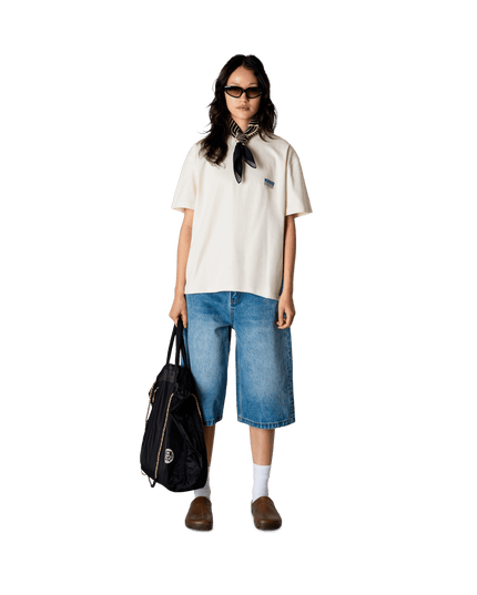 Woodbird Balo Cart T-shirt Gebroken Wit
