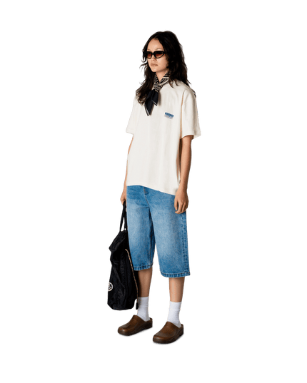Woodbird Balo Cart T-shirt Gebroken Wit