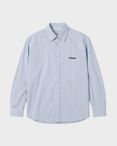 Prohibited Pinstripe Westbury Dress Shirt Blauw