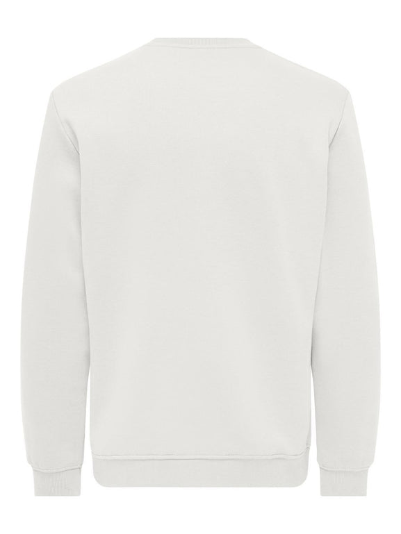 Only & Sons Jordan Reg Crew Sweater Wit