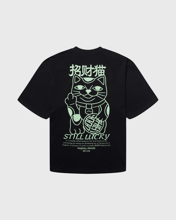 Woodbird Beam Lucky Tee Zwart Achter aanzicht