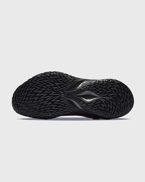 Anta Shock Wave 8 Basketbalschoen Zwart Geel zoolaanazicht