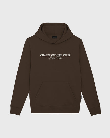 Baron Filou Hoodie Filou 183 Chalet Owners Club Backprint Chocoladebruin