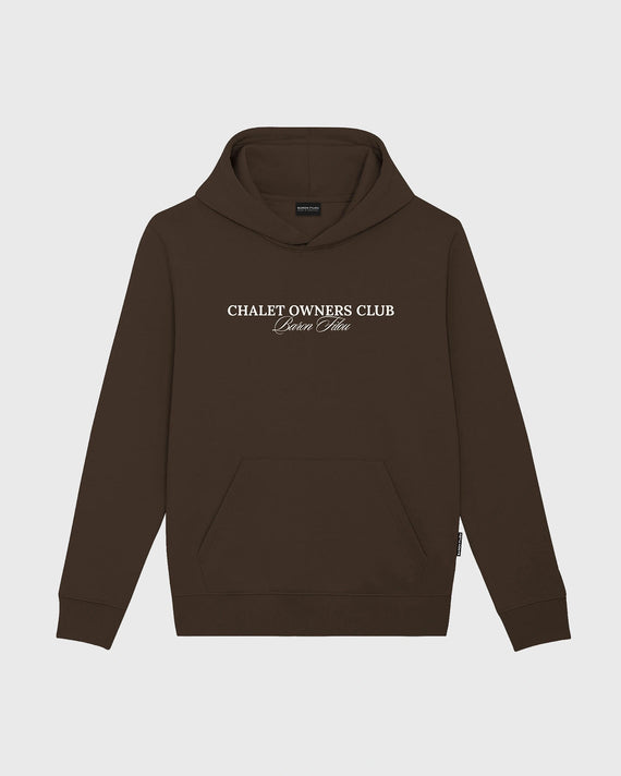 Baron Filou Hoodie Filou 183 Chalet Owners Club Backprint Chocoladebruin