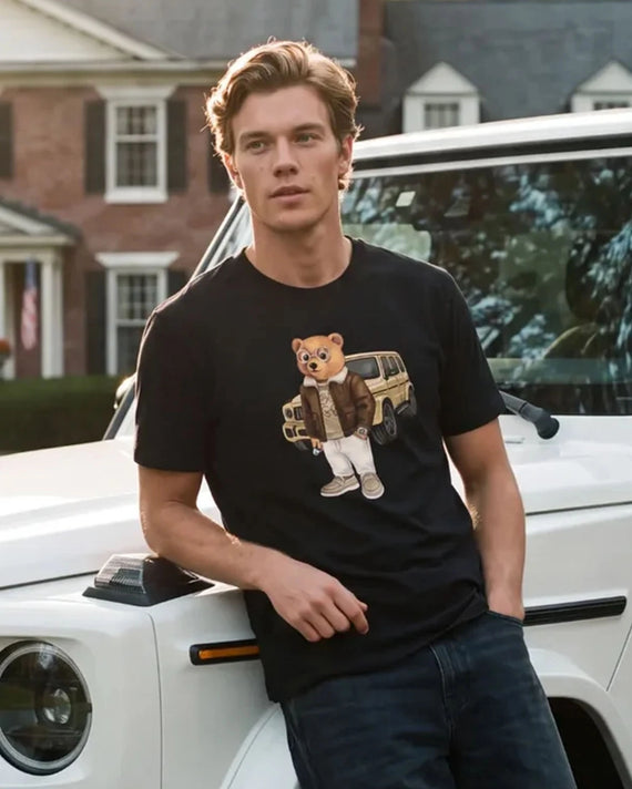 Baron Filou T-shirt Filou 183 The Weekend Driver Chocoladebruin