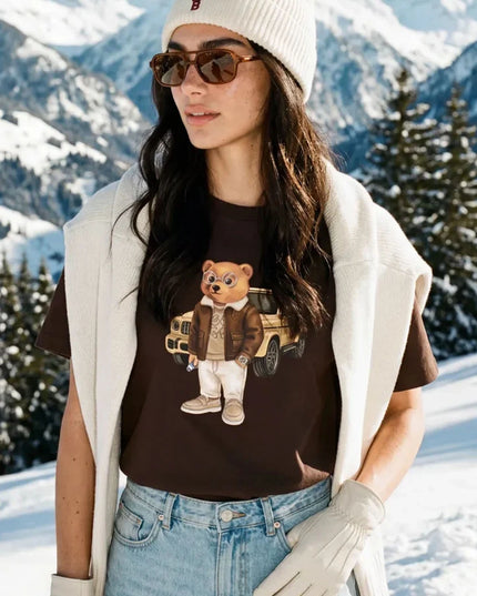 Baron Filou T-shirt Filou 183 The Weekend Driver Chocoladebruin