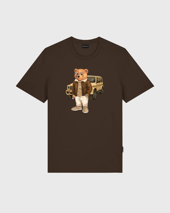 Baron Filou T-shirt Filou 183 The Weekend Driver Chocoladebruin