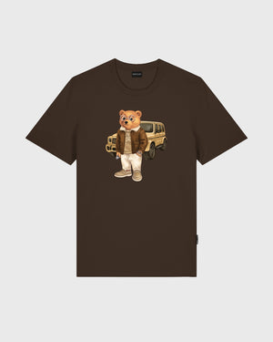 Baron Filou T-shirt Filou 183 The Weekend Driver Chocoladebruin