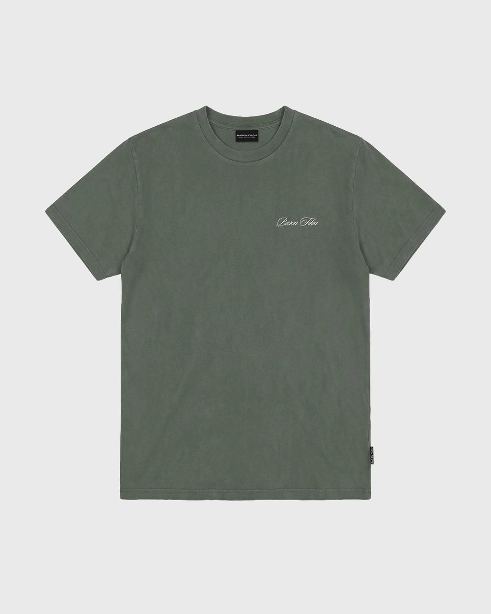 Baron Filou T-shirt Oversized Bottles and Watches Olijfgroen