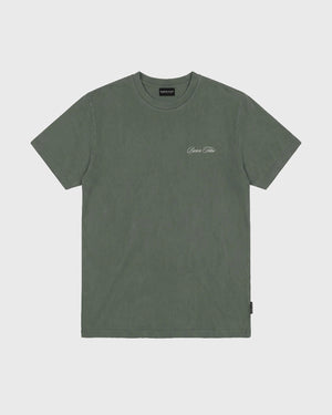 Baron Filou T-shirt Oversized Bottles and Watches Olijfgroen