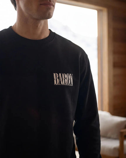 Baron Filou Trui Oversized Baron is Back in Town Zwart