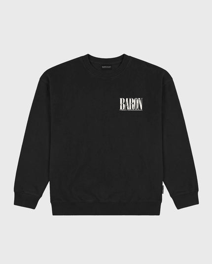 Baron Filou Trui Oversized Baron is Back in Town Zwart
