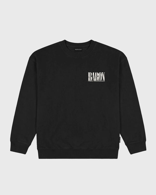 Baron Filou Trui Oversized Baron is Back in Town Zwart