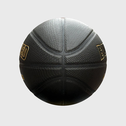 Burned In/Outdoor Basketbal Black Croco, maat 7, vrijstaand op grijze achtergrond - Burned Sports