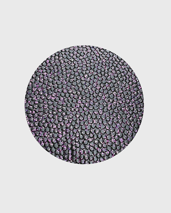 Burned In/Outdoor Basketbal Black Purple LA Glitter, maat 7, vrijstaand op grijze achtergrond - Burned Sports