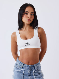 Project X Paris Women's Logo Top Open Back White