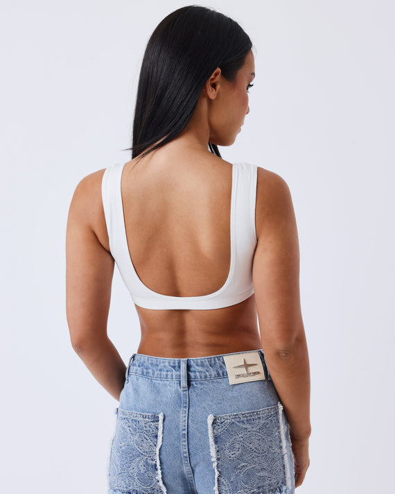 Project X Paris Dames Logo Top Open Rug Wit