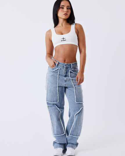 Project X Paris Dames Logo Top Open Rug Wit