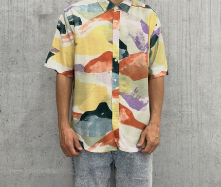 Only-&-Sons Bud-Viscose-Relaxed-Shirt-Lemonade-Model