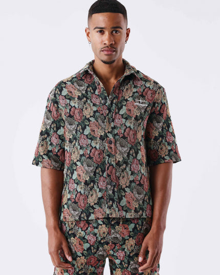 Project X Paris Floral Shirt Zwart