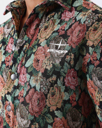 Project X Paris Floral Shirt Zwart