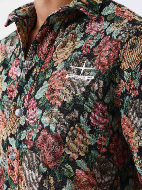 Project X Paris Floral Shirt Zwart