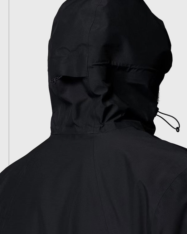 Columbia Street Commuter Insulated Jacket Zwart achterkant  capuchon cu